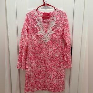 Lili Pulitzer Women’s Dress Beaded Size S Pink whimsical Fairy Tropical